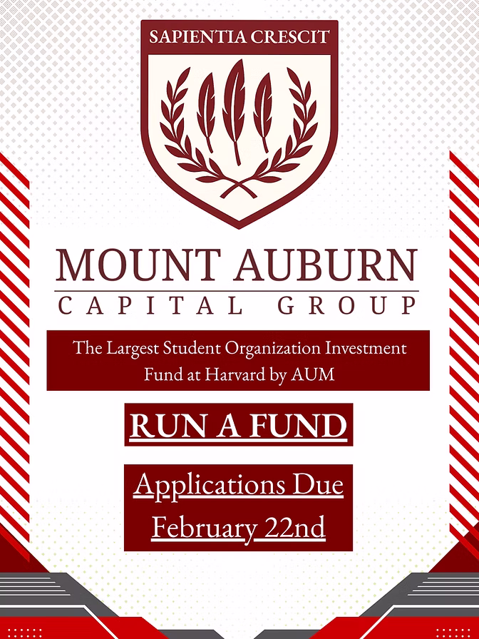 Graphic design work by Ava for Mount Auburn Capital